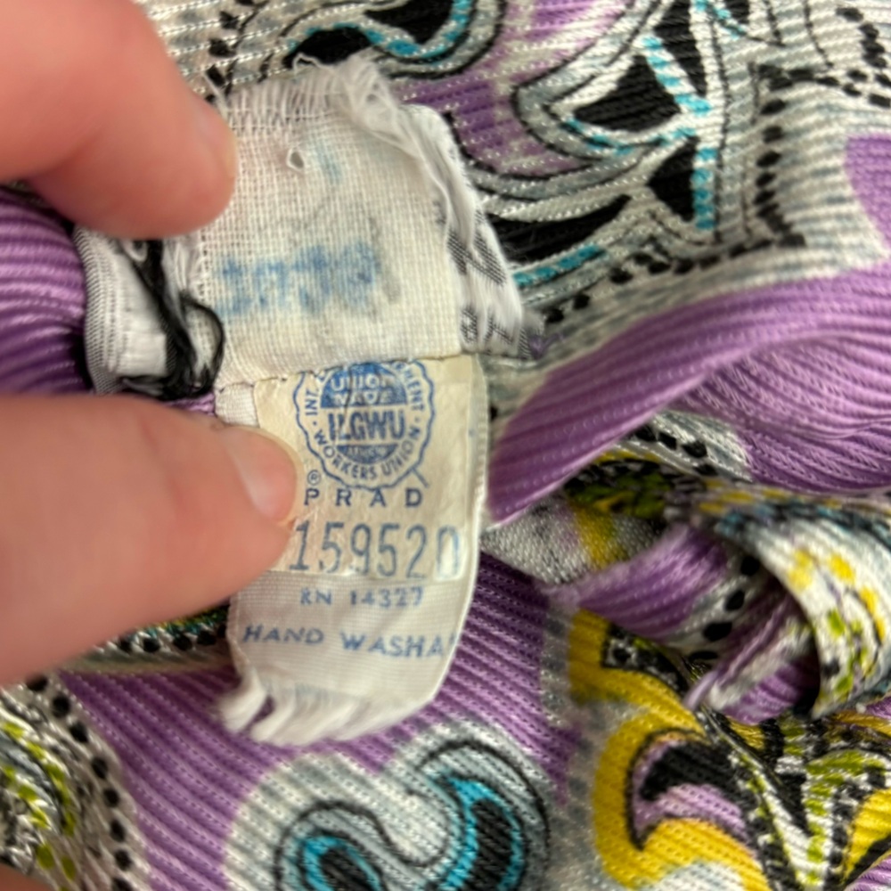 Vintage silky lavender, paisley dress - Picture 12 of 13